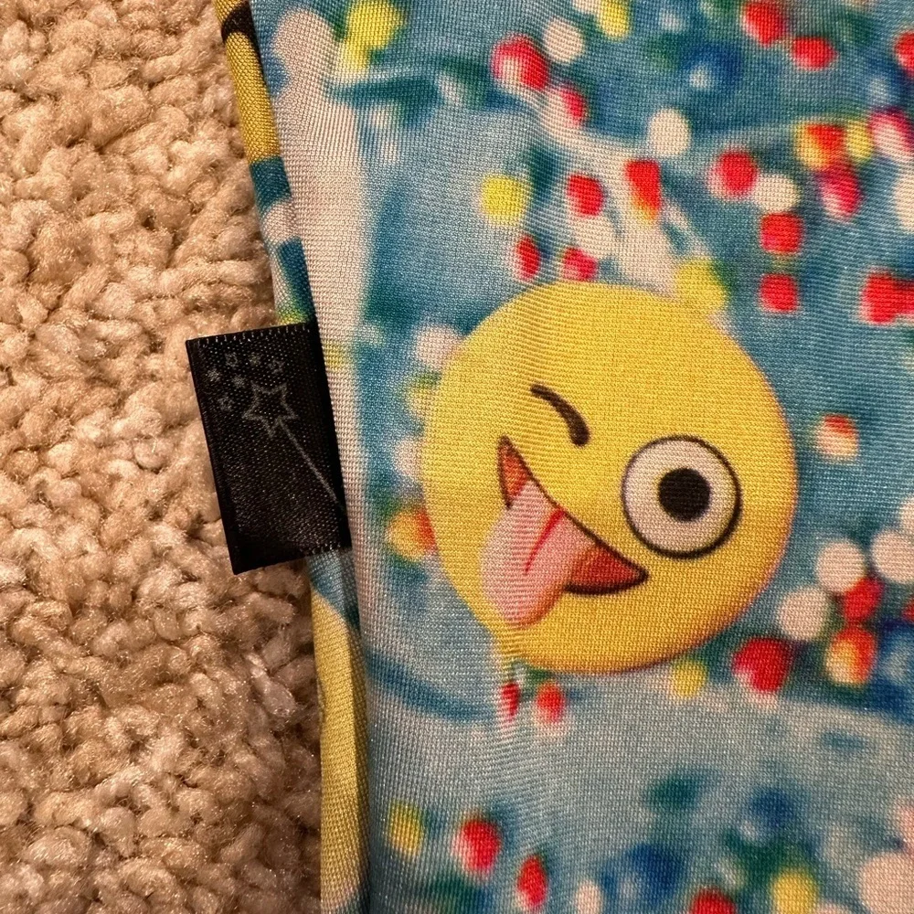 PixieLane Emoji Print Blue Pants